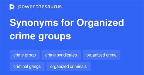 mafia synonym|organized crime synonym.